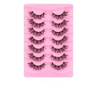 JinweiS A7012 21 pairs of delicate false mink eyelashes, fluffy, natural look, false eyelash volume, A7012