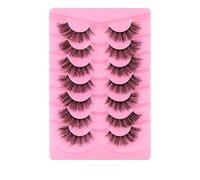 JinweiS A7013 7 pairs of delicate false mink eyelashes, fluffy, natural look, false eyelash volume, A7013
