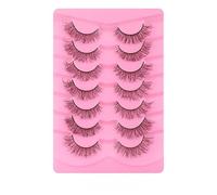 JinweiS A7014 7 pairs of delicate false mink eyelashes, fluffy, natural look, false eyelash volume, A7014