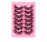 JinweiS A7079 14 Pairs of Fine False Mink Eyelashes, Fluffy Natural Appearance, False Eyelash Volume, A7079