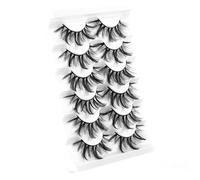 JinweiS CD24 12 Pairs Delicate False Mink Eyelashes, Fluffy Eye Eyelashes, Natural Appearance, 8D Volume, False Eyelashes, 12 Pairs