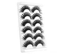 JinweiS CD26 12 Pairs Delicate False Mink Eyelashes, Fluffy Eye Eyelashes, Natural Appearance, Volume 8D, False Eyelashes, CD26