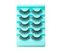JinweiS FLY5-008 15 Pairs Wispy Mink Lashes Fluffy Eyelashes With Natural Appearance, False Eyelash Volume, FLY5-008