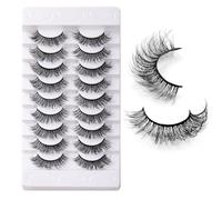JinweiS FLY9-007 27 Pairs Wispy Mink Lashes Fluffy Eyelashes With Natural Appearance, False Eyelash Volume, FLY9-007