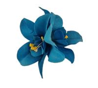 JinweiS Orchid Flower Elegant Hairpins Bride Hanfu Costume Hair Clips Decor Accessories for Women Party Wedding Mother's Day Headpieces-Blue