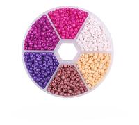 JinweiS Rice Bead Box Set, 1900pcs 3mm Glass Seed Beads - Colorful Mixed Beads for Jewelry Making, DIY Crafts Embroidery Bead Assortment, Handmade Materials Jewelry Making Supplies,R03