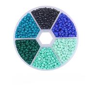 JinweiS Rice Bead Box Set, 1900pcs 3mm Glass Seed Beads - Colorful Mixed Beads for Jewelry Making, DIY Crafts Embroidery Bead Assortment, Handmade Materials Jewelry Making Supplies,R09