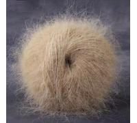 JinweiS Soft Plush Wool Acrylic Fancy Loop Yarn for Doll Hair Making,Crochet Knitting,Needle Felting Doll Hair | Curly Hair Coils of Wool Felt Carded Sheep Wool,Roving,Fiber(50g，A252)