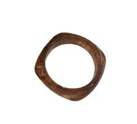 JinweiS Square Acrylic Resin Bangle Bracelet Wide Geometric Irregular Wristbands Women,B