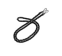 JinweiS Synthetic Leather Metal Chain Genuine Replacement Interchangeable Shoulder Bag Strap Bag Accessories (Black + Black)