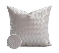 JinweiS Throw Pillow Cover 18x18 Decorative Cushion Case Farmhouse Pillowcase Modern Pillow Covers for Sofa,Couch, Living Room, Silver