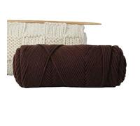 JinweiS Wool Yarn 1 roll - DIY Knitting and Crochet Essential Soft Wool Yarn, Ideal for Craft Projects（Coffee） 05
