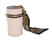 Jinweixb Lipstick storage bag, small item storage box, cylindrical storage box with zipper hardware hanging decoration, pink