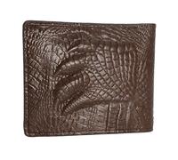 Jinweixb Men's slim fit wallet, animal paw printed synthetic leather, multi slot wallet card holder, coffee color