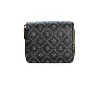 Jinweixb New flower material double zipper card bag, solid color access card holder, zero wallet, women's multi slot wallet, large capacity card bag, black, Black