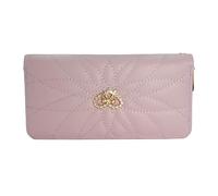 Jinweixb Women's long wallet, women's ultra-thin wallet with crystal bow, wristband wallet, large capacity phone case, pink purple, 7.67 x 3.93 inches
