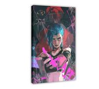 Jinx Arcane Season 2-Poster Canvas Poster Bedroom Decor Landscape Office Room Decor Gift 08x12inch(20x30cm)