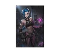 Jinx Character- League of Legends Game Wall Art Deco Poster Canvas Poster Wall Art Decor Print Picture Paintings for Living Room Bedroom Decoration Unframe-style 12x18inch(30x45cm)