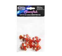 JINX LUMINOUS JELLYFISH Clownfish Accessory Pack Lamp, Realistic Marine Fish Ornaments with Vibrant Colours for Ocean-Themed Mood Lamp (Set of 4) (Lamp Not Included)