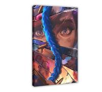 Jinx Wall Art, Arcane Season 2 Poster Canvas Poster Bedroom Decor Sports Landscape Office Room Decor Gift Frame-style 24x36inch(60x90cm)
