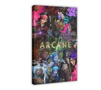 Jinx Wall Art, Arcane Season 2 Poster Canvas Poster Wall Art Decor Print Picture Paintings for Living Room Bedroom Decoration Frame-style 12x18inch(30x45cm)