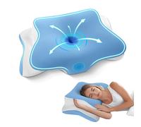 JINXIA Memory Foam Pillow, Cervical Pillow for Neck and Shoulder Pain, Orthopedic Ergonomic Neck Support for Side, Back and Stomach Sleepers, with
