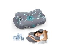 JINXIA Memory Foam Pillow, Ergonomic Orthopedic Neck Support Pillow for Side, Back and Stomach Sleepers,Silver Grey