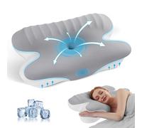 JINXIA Memory Foam Pillows for Sleeping,Ergonomic Orthopedic Neck Support Pillow,Cooling Pillow with Removable Pillowcase for Side,Back, Stomach Sleepers