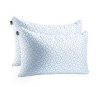 JINXIA Pillows 2 Pack (76x51cm) for All Sleepers, Hypoallergenic Microfiber-Filled Shredded Memory Foam Pillow, Adjustable Loft Hotel Pillows with Removable Pillowcase