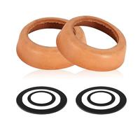 JINXIAN 2 Leather Handle Cuffs Piston Type 75 for Water Pump Seals - Garden Hand Pump Performance Spare Parts (Brown)