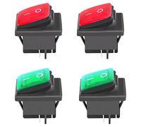 JINXIAN 4 Pcs Rocker Switches 16A/250V 20A/125V Rocker Toggle Switches 4 Pin 2 Position Power Switch Rocker Toggle Switches Suitable for Most Types of Electrical