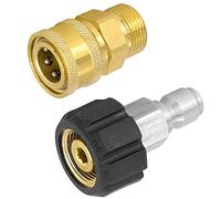 JINXIAN High Pressure Washer Adapter Quick Disconnect Kit M22 Male and Female Thread 3/8in Quick Coupling Adapter