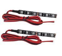 JinXiu Universal Motorbike LED Indicators, 2pc Exterior Orange LED Strip for Motorcycle Bike Amber Turn Signal Indicator Blinker Light (6LED)
