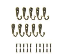JINXM 10Pcs Coat Hooks,Single Robe Hooks Hanger Wall Mounted Hook with Screws for Coat Scarf Bag Towel Key
