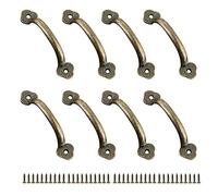 JINXM 8 x Zinc Alloy Rustic Door Knob Handles for Kitchen Barn Doors Garden Shed (100 mm)