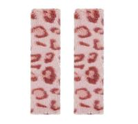 JINXU 2 Pack Seat Belt Cover Pad, Cute Plush Leopard Print Seatbelt Covers Seatbelt Shoulder for More Comfortable Driving, Plush Fluffy Soft Seat Belt Cover, Car Interior Accessories, Pink