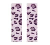 JINXU 2 Pack Seat Belt Cover Pad, Cute Plush Leopard Print Seatbelt Covers Seatbelt Shoulder for More Comfortable Driving, Plush Fluffy Soft Seat Belt Cover, Car Interior Accessories, Purple