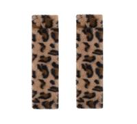 JINXU 2 Pack Seat Belt Cover Pad, Cute Plush Leopard Print Seatbelt Covers Seatbelt Shoulder for More Comfortable Driving, Plush Fluffy Soft Seat Belt Cover, Car Interior Accessories