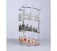 JINYEAH Crown Display 4-Tier Crown Holder Tiara Display Sliver Crown Storage Organizer Jewelry Holder for Women Girls Wedding Home Shop Store