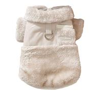 Jinyilwn Autumn Dog Clothes, Cold Protection Dog Coat with Rope Ring for Autumn and Large Dogs, Winter Clothes, Cotton Double-Sided, Autumn and Puppy Daily Clothes