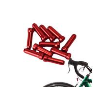 Jinyilwn Bicycle Brake Cable End Caps - End Tip Brake Cable Cover, Cable End Crimp, Brake Cable Cover End Tip, Aluminum Alloy Bike Cable Guide Replacement, Brake Tip, 10 Pcs