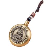 [Jinyilwn] Brass Key Ring Rack Charm, Lucky Rope Keychain Pendant, Feng Shui Vintage Chinese Keychain | Lucky Car Pendant Bag Decoration, Lanyard Old Chinese Keyring for Men, Women, King of Min, 説明を参照