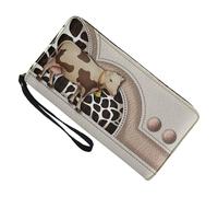 [Jinyilwn] Cow Print Women Bag, Cute Wallet for Women | PU Leather Wallet with Cow Print Strap | Soft Wallet for Cash and Office Coin Purse, a, 説明を参照してください