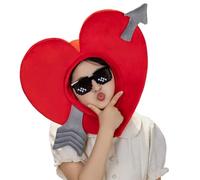 [Jinyilwn] Heart Shape Hat, Heart Shaped Headgear - Love Cartoon Hats on Valentine's Day | Funny Novelty Dress Up Cosplay Costume Headwear for Unisex
