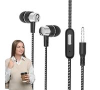Jinyilwn Wired Earbuds with Mic, Wired Earphones for Music, In-Ear Earphones with Sweatproof Cord | Wired Earbuds with Mic for Listening to High Fidelity Stereo Sound, Music, Podcast