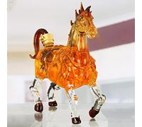 JINYISI Whiskey decanter, horse type whisky decanter, borosilicate glass container, handmade glass whisky decanter, suitable for tequila, brandy, bourbon, rum containers