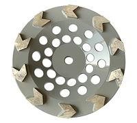 JINYO 7'' 5/8-11 180mm Arrow Segment Garage Grinder Disk for Epoxy Coatings/Vinyl/Mastic Paintings/Stone Floor Aggressive Cup Wheel Masonry Tools fix Raised Concrete Angle Grinder Grinding Disk, Grey