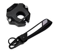 JINYRYP motorcycle key protective case For HON@&DA CB650R CB500F CB500X CB125R CB300R CB1100 CB1000R Motorcycle Key Cover Case Shell & Embroidery Badge Keyring Keychain(Black,B)