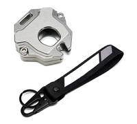 JINYRYP motorcycle key protective case For HON@&DA CB650R CB500F CB500X CB125R CB300R CB1100 CB1000R Motorcycle Key Cover Case Shell & Embroidery Badge Keyring Keychain(Titanium,B)