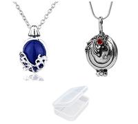 JinYu 2 Pack Necklace and Daywalking Katherine Necklace Pendant Charm Necklace-Royal Blue with Transparent Box